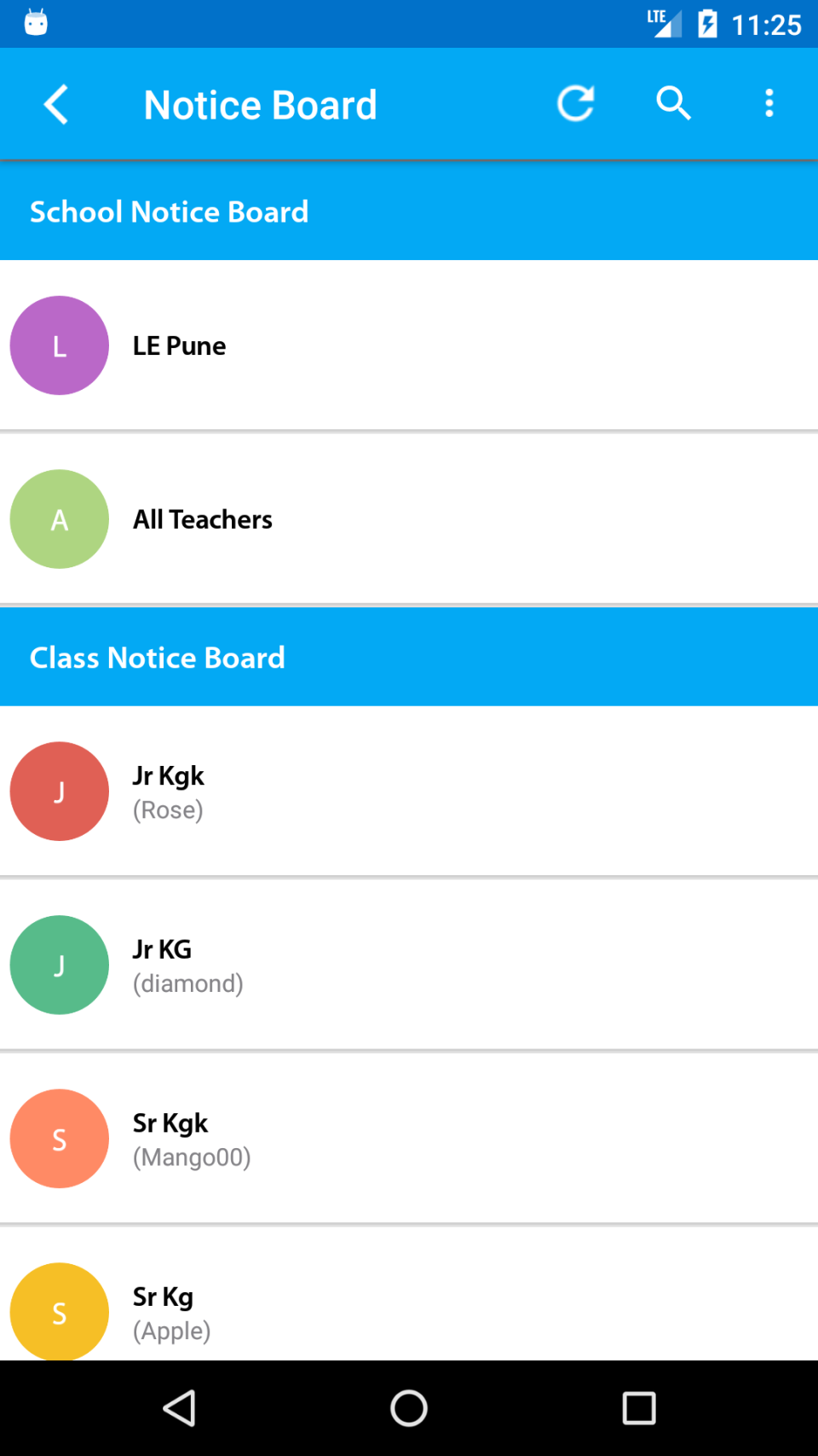 screenshot of School Diary